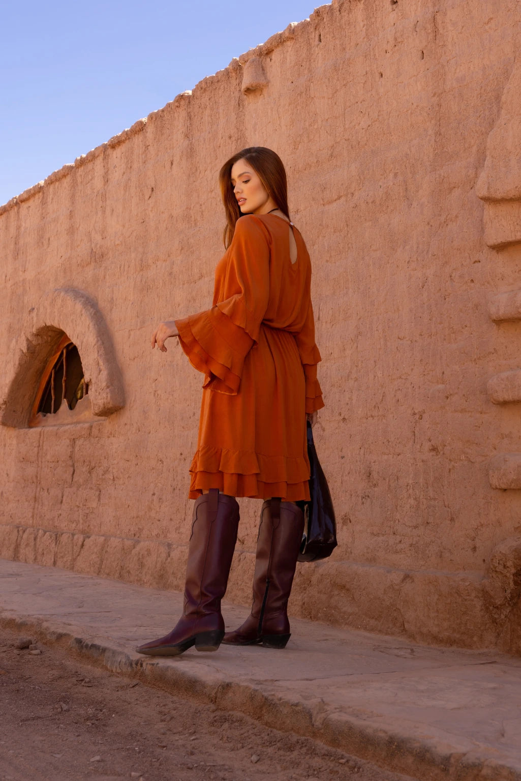 Vestido Babados Dunas