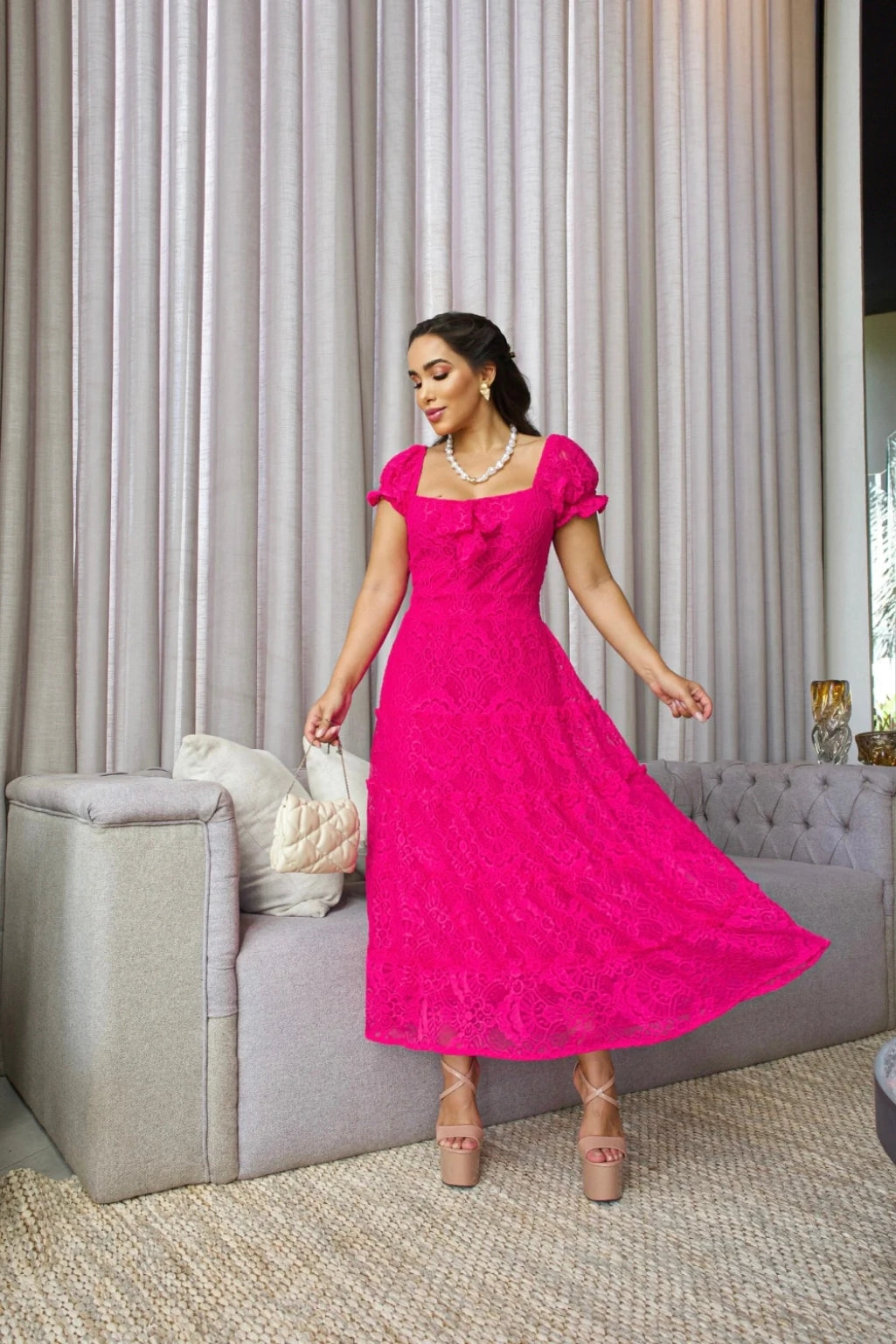 Vestido Renda Tulipa