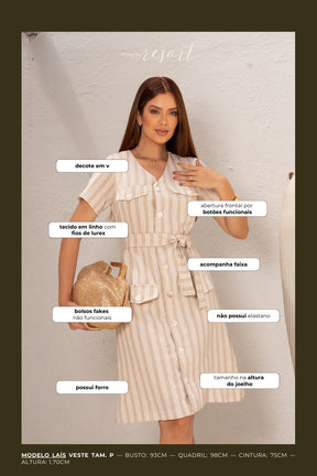 Vestido Listrado Nayara