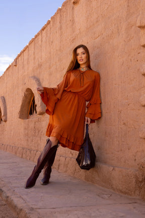 Vestido Babados Dunas