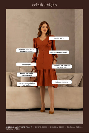 Vestido Babados Carla