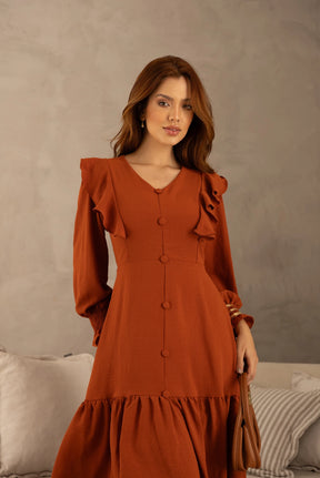 Vestido Babados Carla