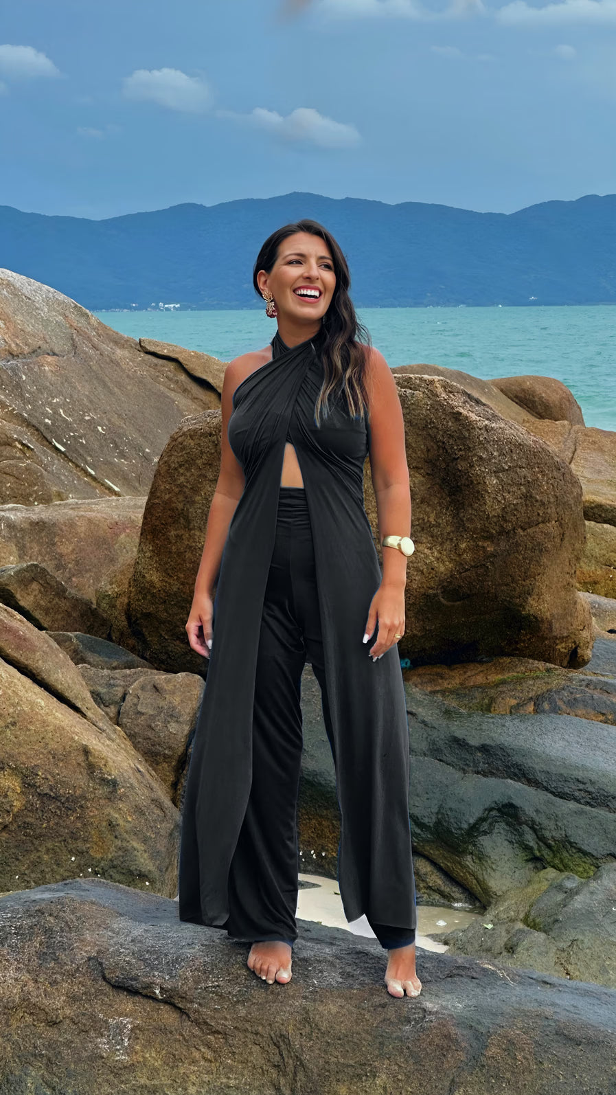 Conjunto Calça & Macacão Preto